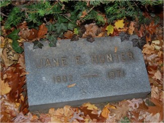 Hunter's graveside marker